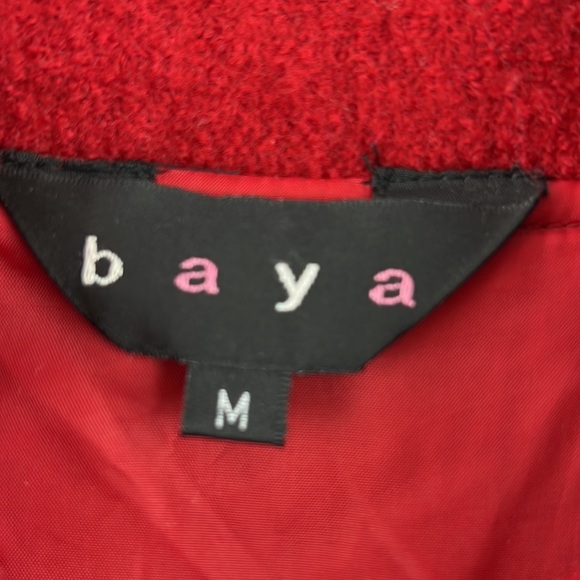 baya red wool embroidered cardigan jacket - Picture 5 of 10